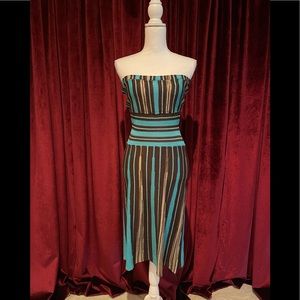 Strapless knit dress